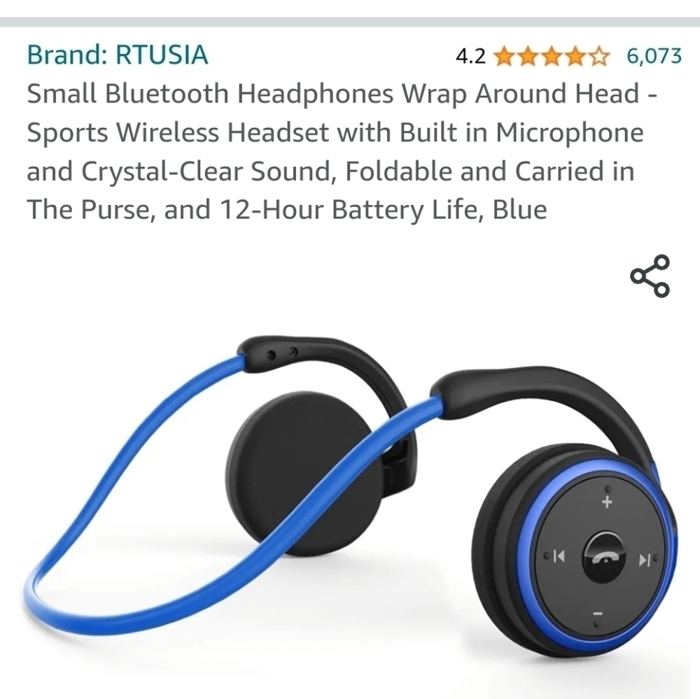 RUTSIA Wireless Bluetooth Headset Blue NRFP - Picture 2 of 4